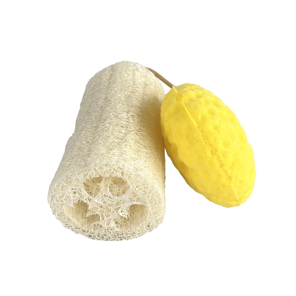4" Natural Loofah Exfoliating Body Sponge Scrubber For Skin Care In Bath Spa Shower