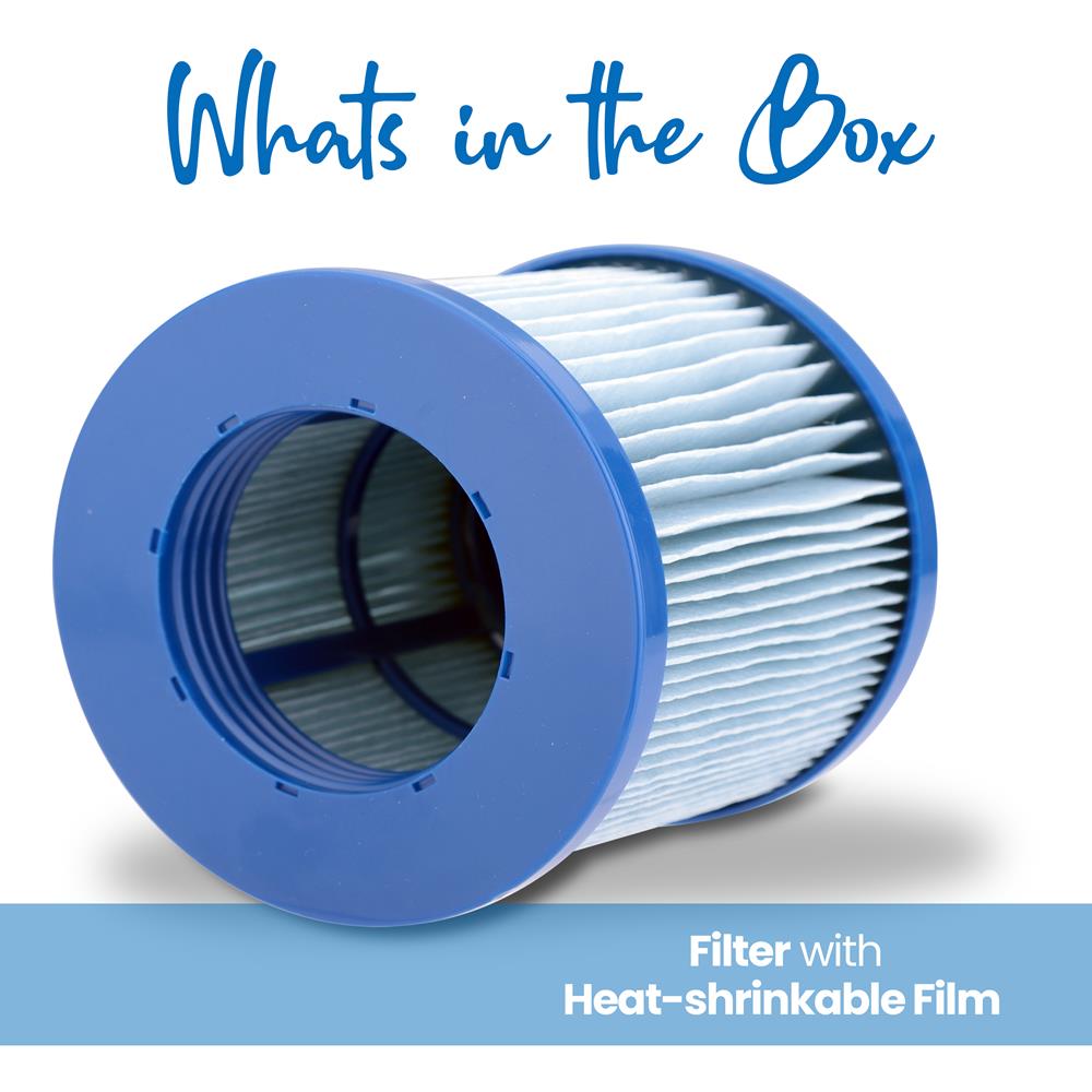 Reusable Sunset Filter - Compatible With Inflatable Pool Spa, Filter Replacement Cartridge, Compatible With Models: Slspa4Rnd, Slspa4Sqa, Slspa6Rnd And Slspa6Sqa