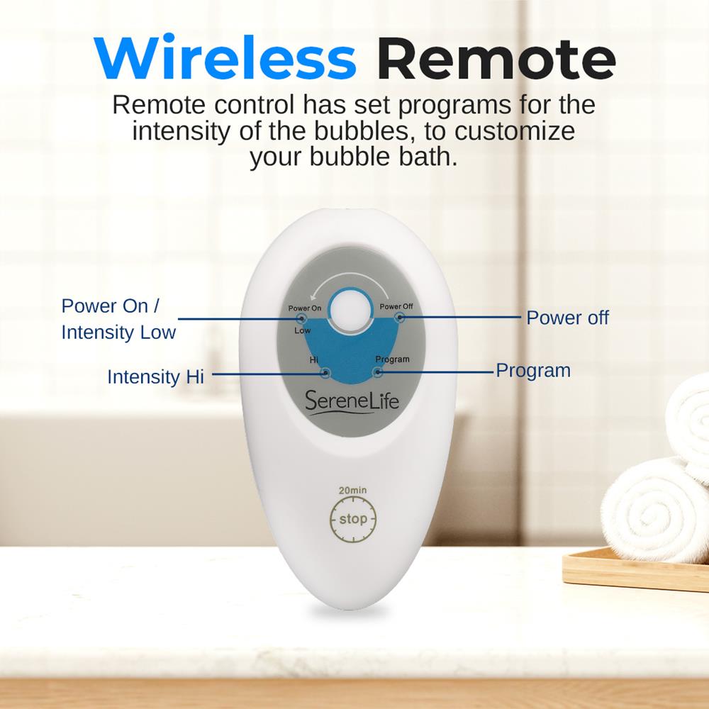 Portable Bubble Bath Mat Body Spa Massager - Waterproof Non-Slip Bubble Bath Mat With Suction Cup Bottom, Motorized Air Pump, And Adjustable Bubble Settings