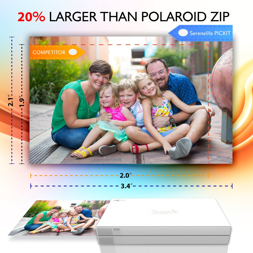Portable Instant Photo Printer - Wireless Digital Picture Printing For Iphone Or Android Smartphone Camera