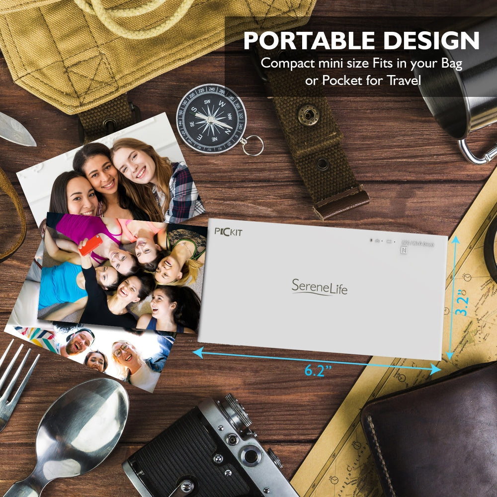 Portable Instant Photo Printer - Wireless Digital Picture Printing For Iphone Or Android Smartphone Camera