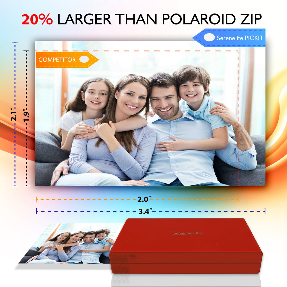 Portable Instant Photo Printer - Wireless Digital Picture Printing For Iphone Or Android Smartphone Camera