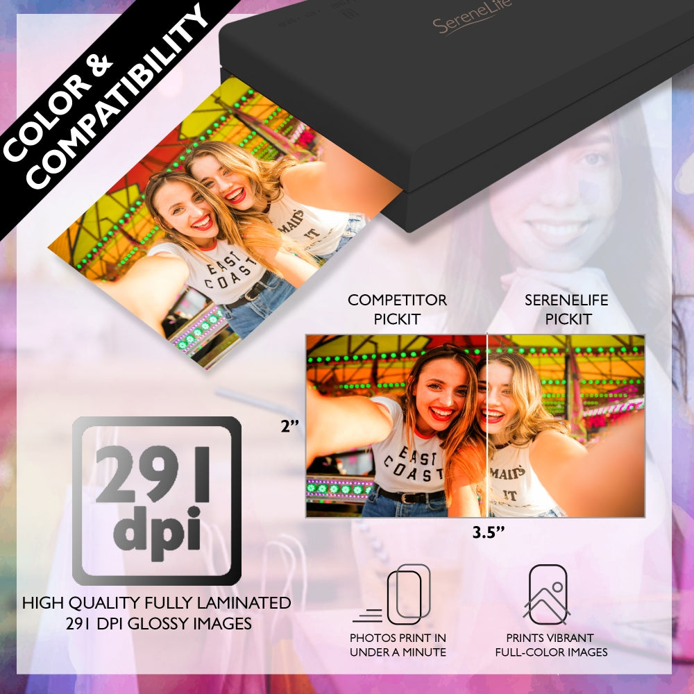 Portable Instant Photo Printer - Wireless Digital Picture Printing For Smartphone Camera