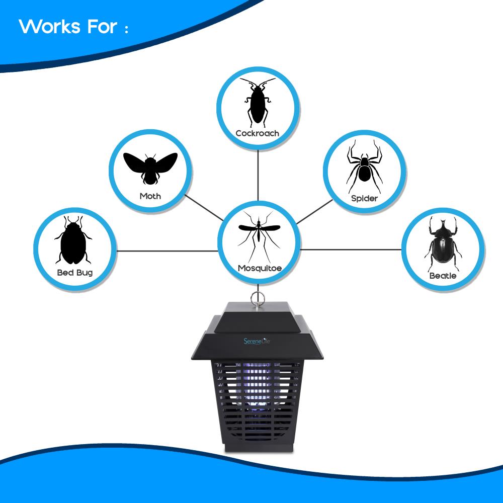 Waterproof Bug Zapper, Indoor/Outdoor Electric Plug-In Insect Control, Chemical-Free Insect Killer
