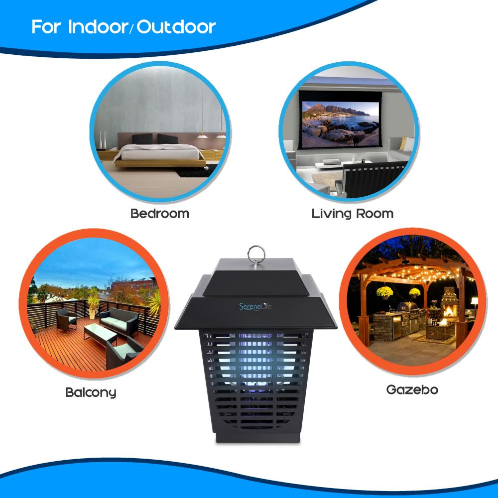 Waterproof Bug Zapper, Indoor/Outdoor Electric Plug-In Insect Control, Chemical-Free Insect Killer