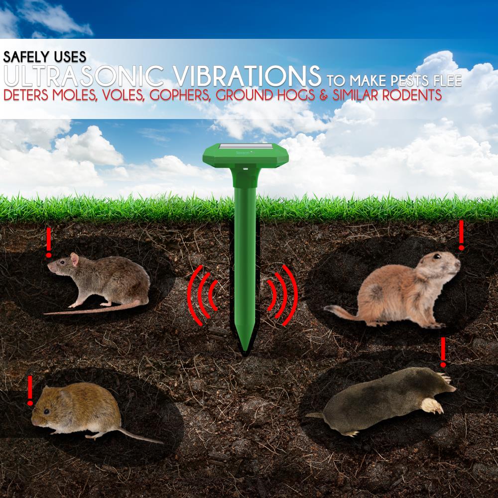 Solar Power Mole Repeller - Animal & Pest Control