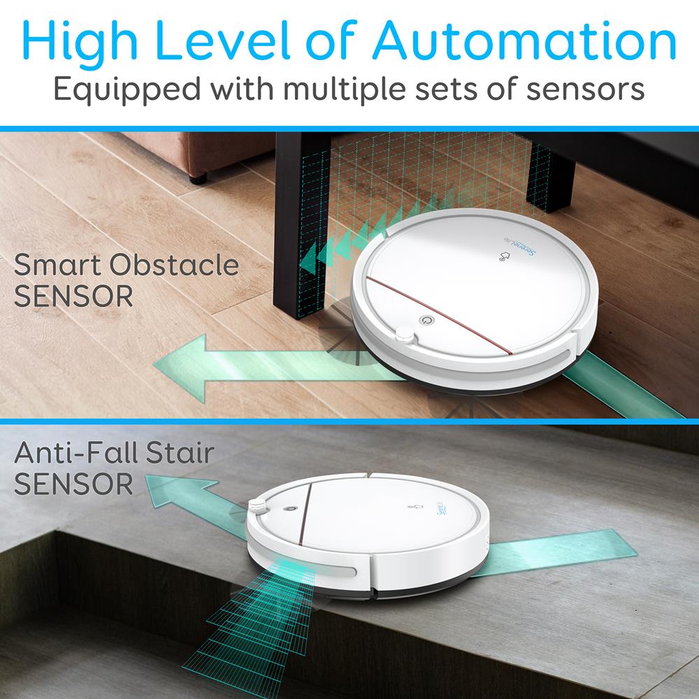Smart Robot Vacuum Cleaner - Automatic Robot Cleaning Vacuum, Includes Remote Control For Cleaning Modes & Robot Directions
