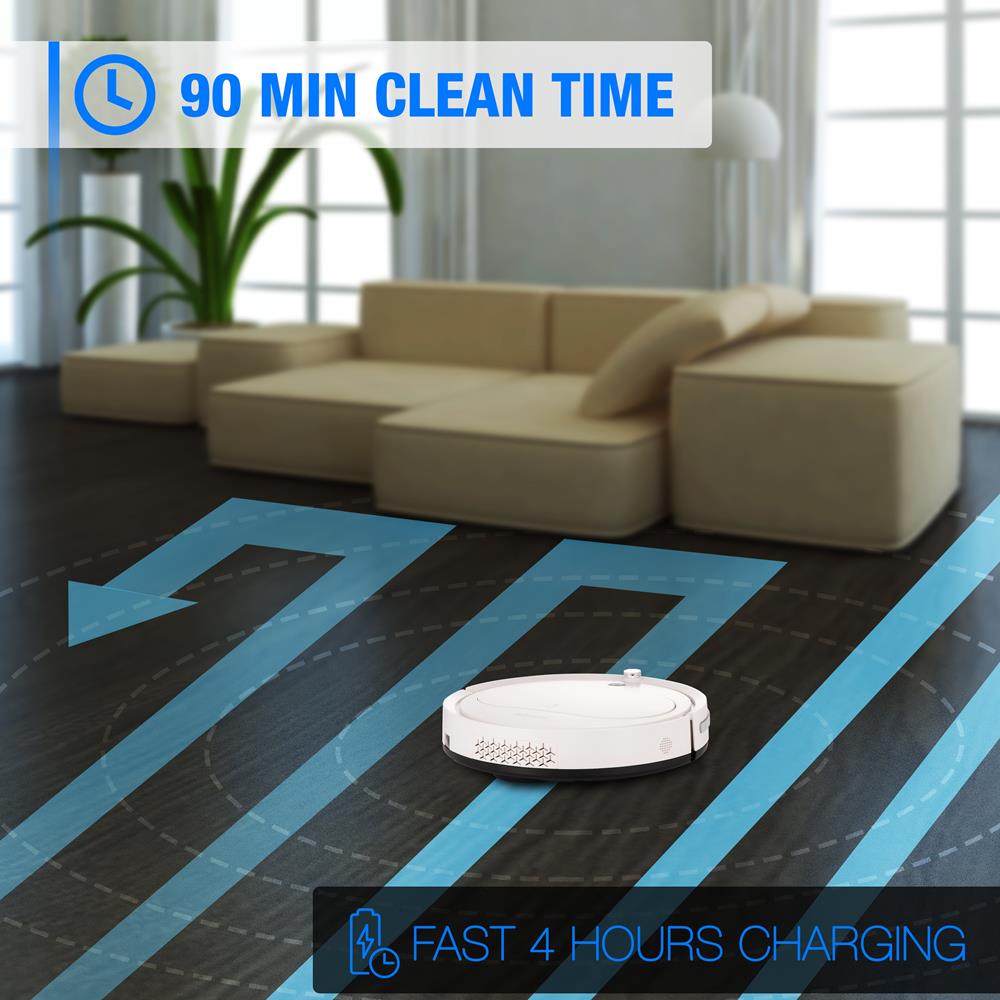 Smart Robot Vacuum Cleaner - Automatic Robot Cleaning Vacuum, Includes Remote Control For Cleaning Modes & Robot Directions
