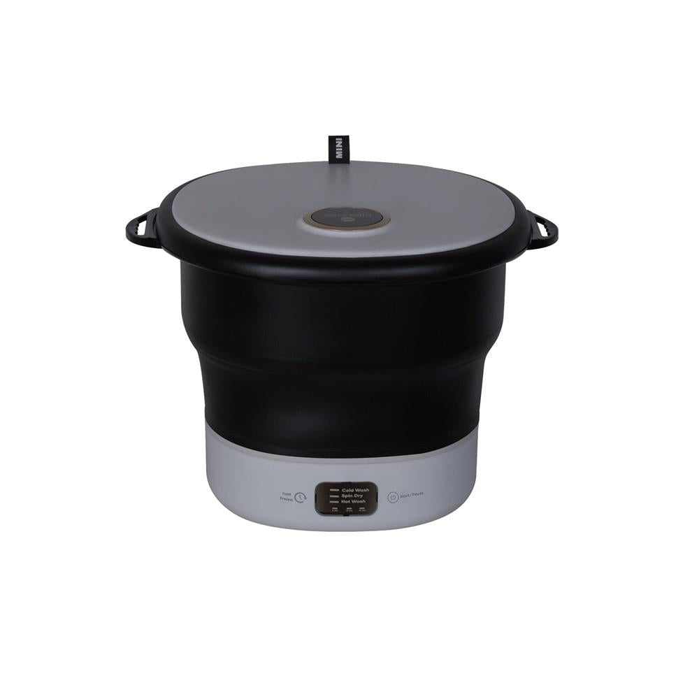Portable Mini Washing Machine Bucket Washer For Clothes Laundry, Lightweight And Easy To Bring For Camping, Rv, Travel, Small Spaces, Folding (White)