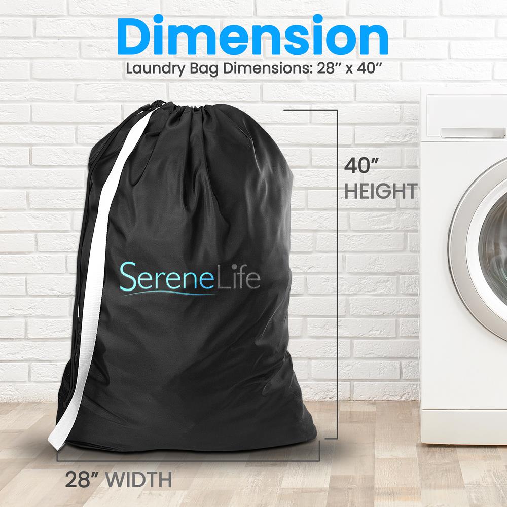 Portable Nylon Laundry Bag - Heavy Duty Nylon Laundry Storage Bags With Drawstring And Durable Machine Washable