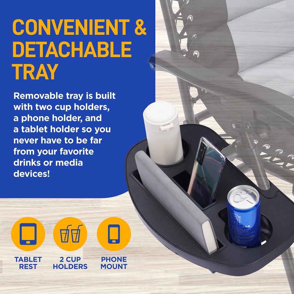 Zero Gravity Recliner Chair - Ultimate Comfort, Foldable, Blue