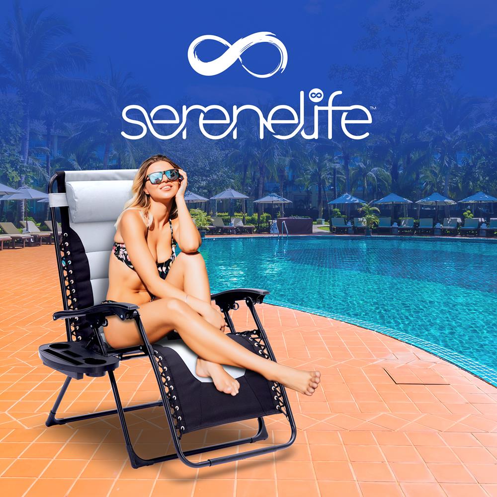 Zero Gravity Recliner Chair - Ultimate Comfort, Foldable, Blue