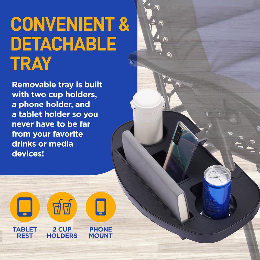 Zero Gravity Recliner Chair - Ultimate Comfort, Foldable, Blue