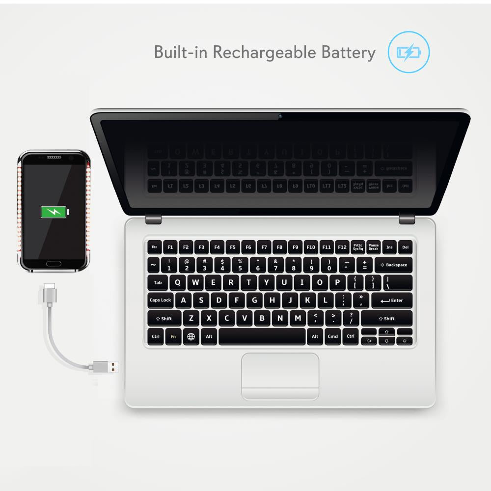 Lite-Me Selfie Lighted Smart Case, Phone Protection With Built-In Power Bank & Led Lights (For Samsung Galaxy S7 Edge)