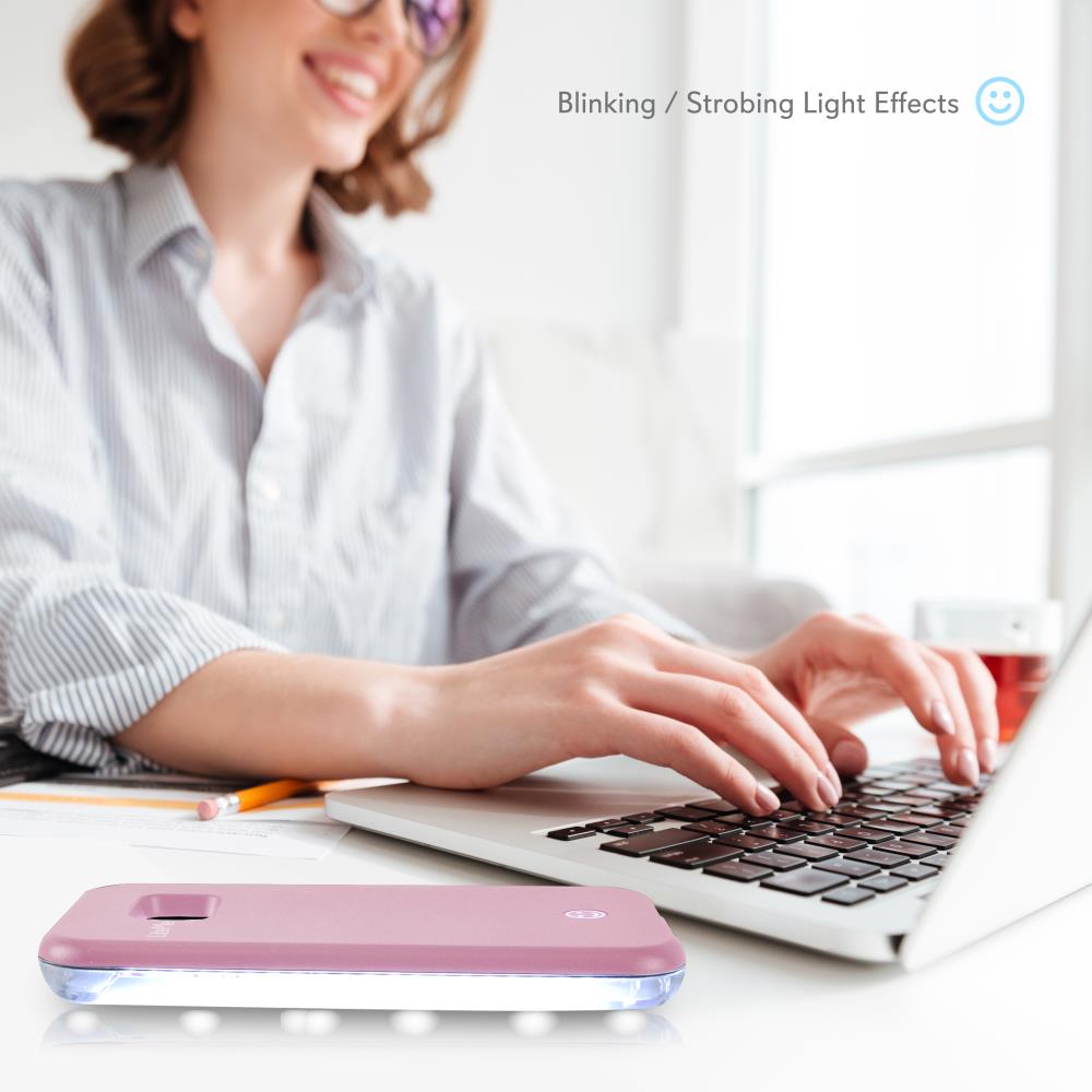 Lite-Me Selfie Lighted Smart Case, Phone Protection With Built-In Power Bank & Led Lights (For Samsung Galaxy S7 Edge)