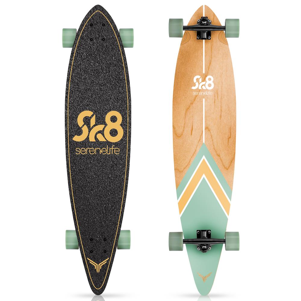 Complete Skateboard Mini Cruiser, Durable 8-Ply Maple Deck, Black