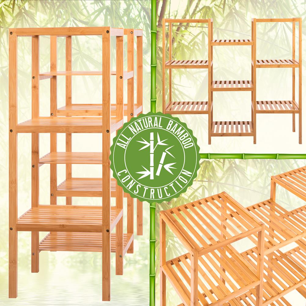 9 Tier Bamboo Plant Stand - Space-Saving, Durable, Water-Resistant