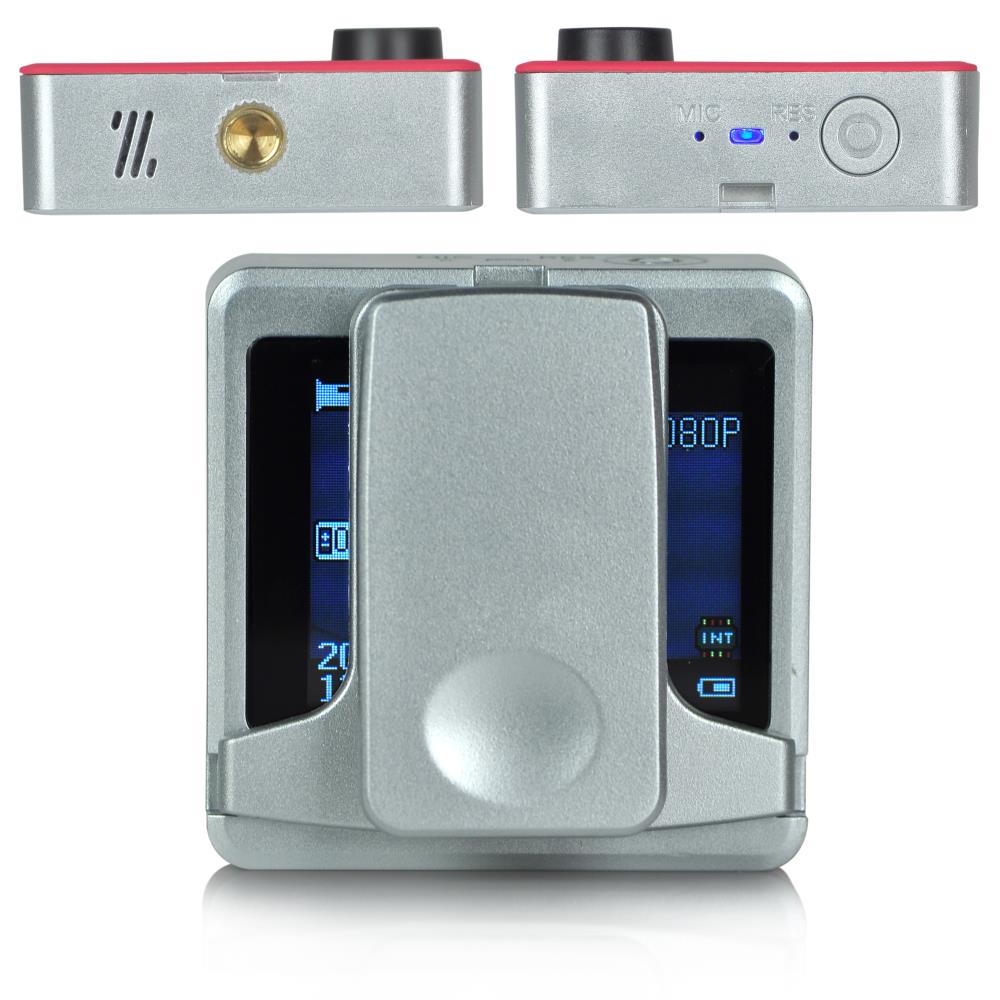 Wearable Camera 1080p HD WiFi Control Compact Red