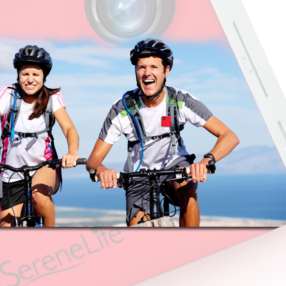 Wearable Camera 1080p HD WiFi Control Compact Red
