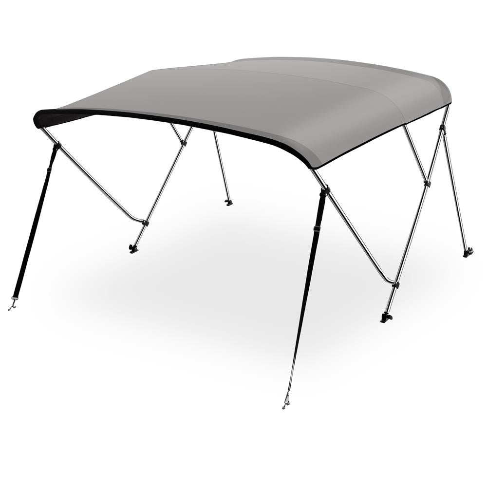 Waterproof Boat Bimini Top - Sun Shade, 600D Canvas, Aluminum Frame, Gray