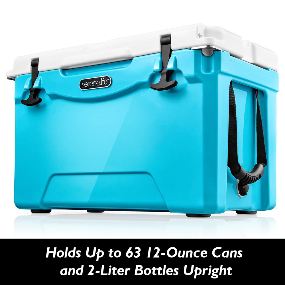 75 Qt Cooler Box, 5-Day Ice Retention, Rotomolded, Blue
