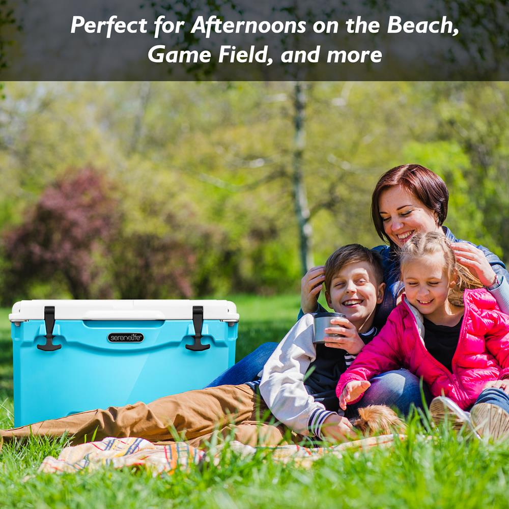 75 Qt Cooler Box, 5-Day Ice Retention, Rotomolded, Blue