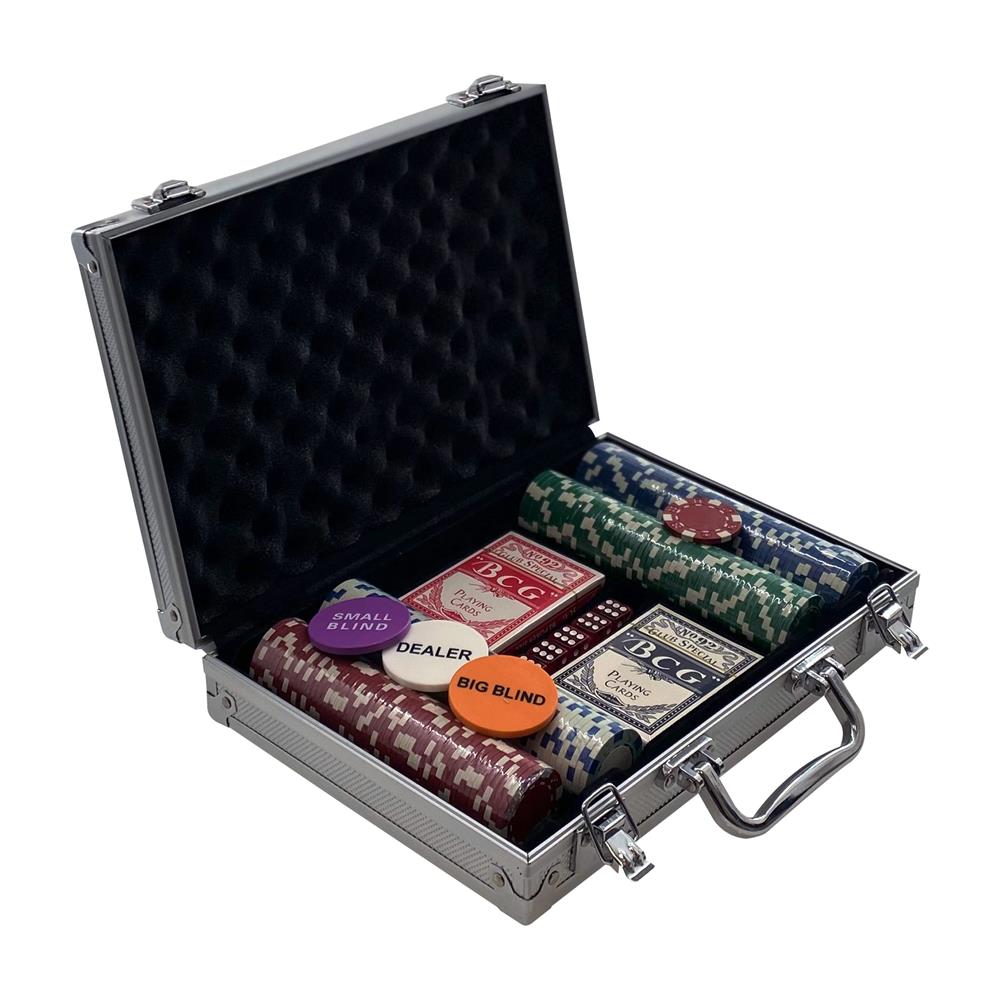 200 Pcs. Casino Poker Chip Set - Poker Chips With Aluminum Case