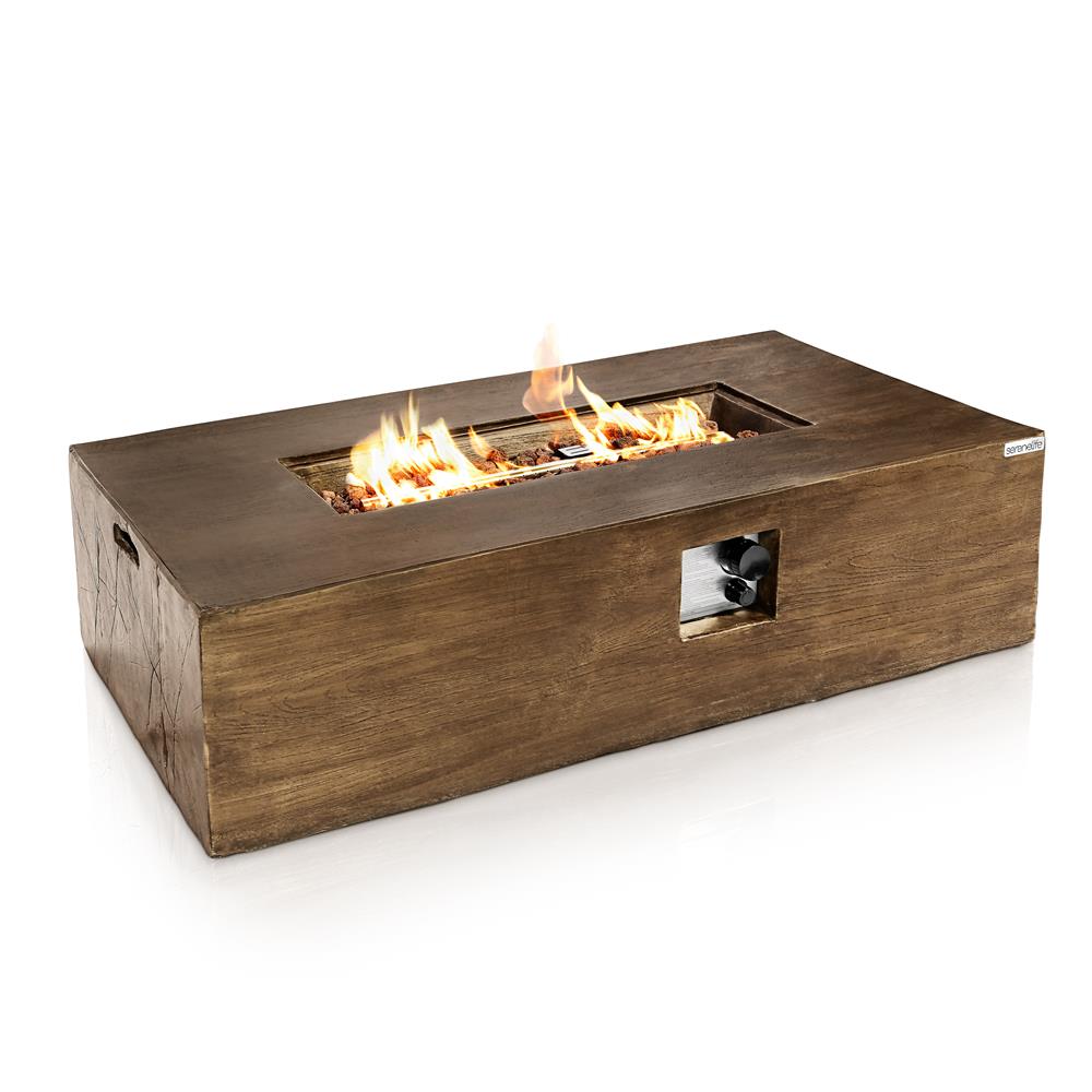 Outdoor Propane Fire Pit Table - 50,000 BTU, Adjustable Flame, Weatherproof