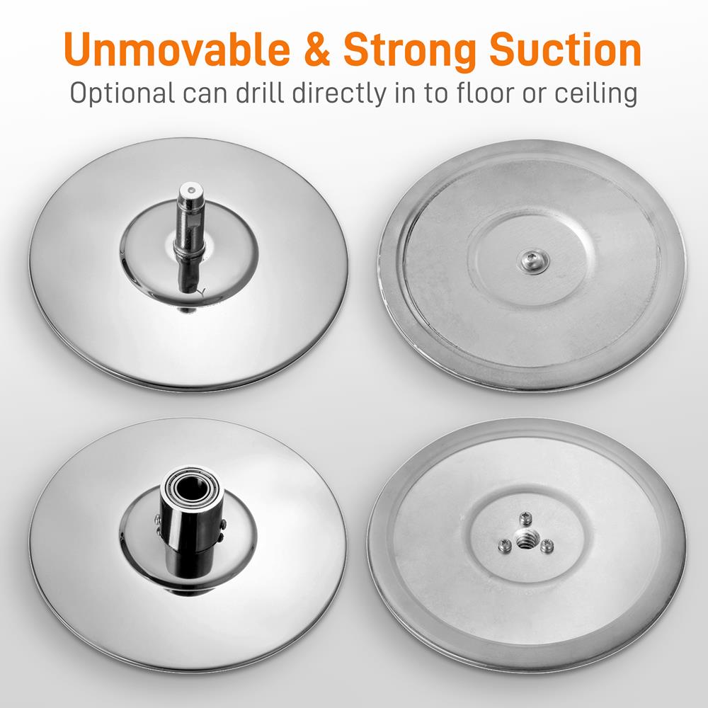 Portable Spinning Fitness Pole, Adjustable Steel, Chrome Finish