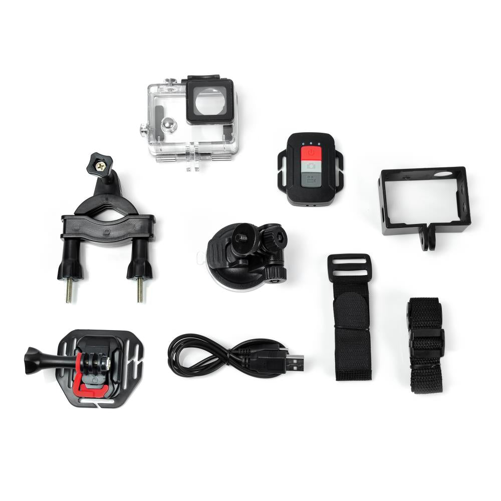 4K Ultra HD Action Camcorder, Slow-Mo, WiFi, Blue, 2" LCD, 160° Wide Angle