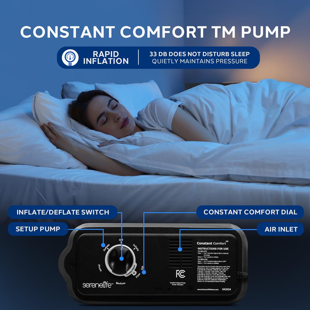 Inflatable Air Mattress with Frame, Auto Inflate, Memory Foam Cover