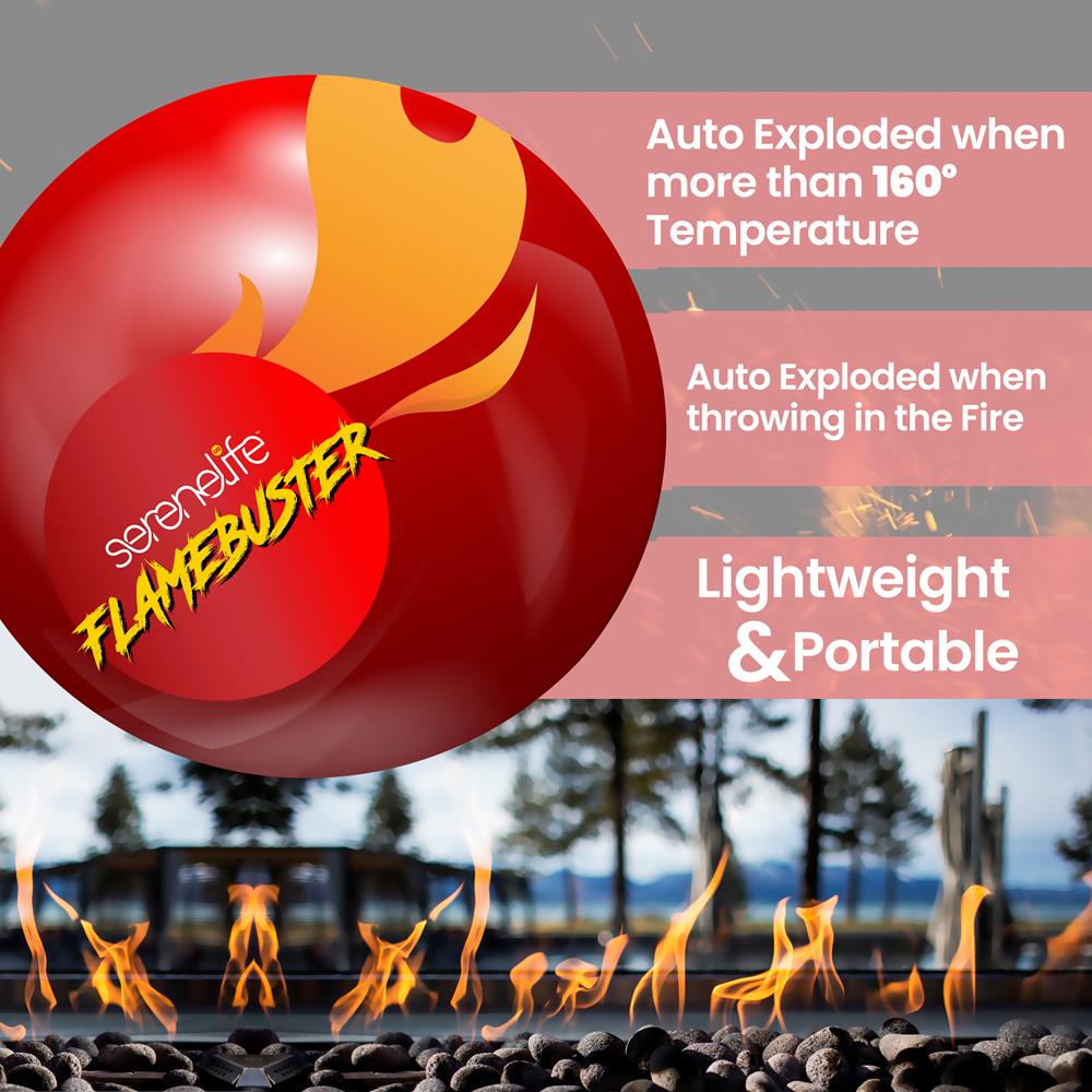 Automatic Fire Ball Extinguisher, Range 3 feet, Instant Activation, ABS Body, Red