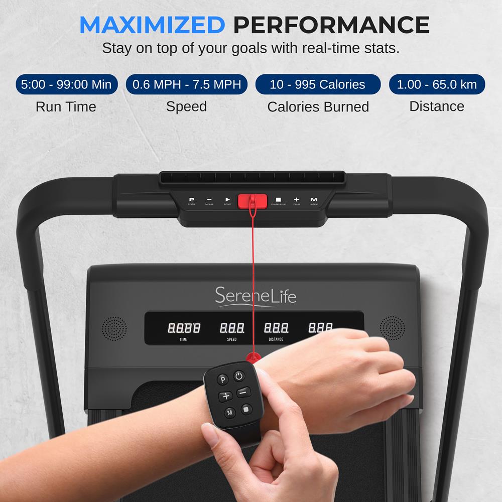 Foldable Treadmill & Walking Pad, 2.5 HP, 7.6 MPH, Easy Storage, 265lbs Capacity