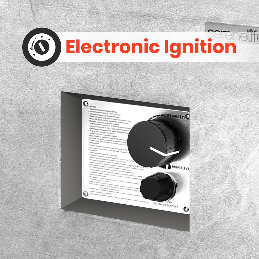 Propane Fire Pit Table 40,000 BTU Weatherproof Stainless Steel Burner