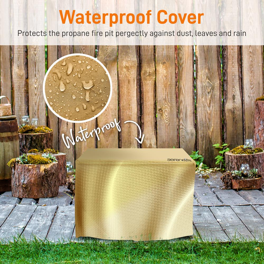 Outdoor Propane Fire Pit Table 40,000 BTU Steel Top Weather-Resistant