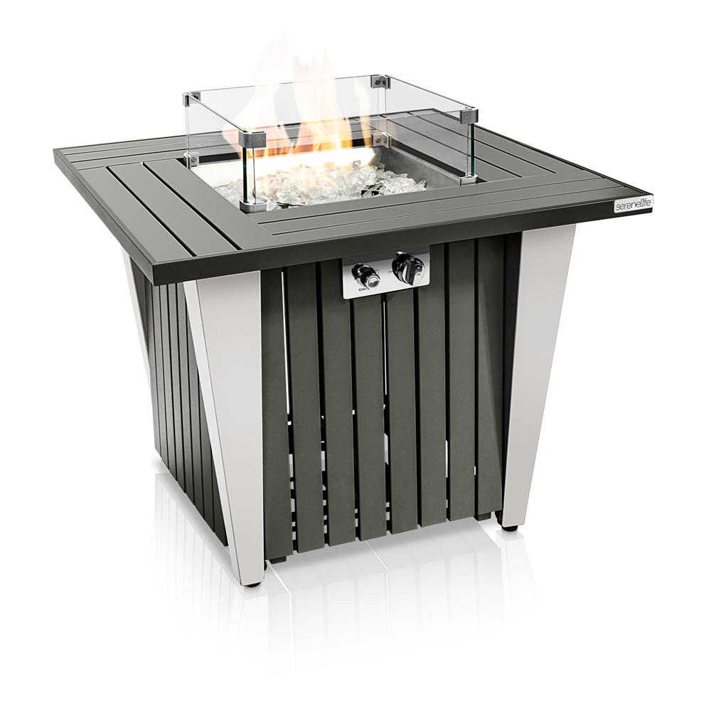 Outdoor Propane Fire Pit Table 50,000 BTU Stainless Steel Weatherproof