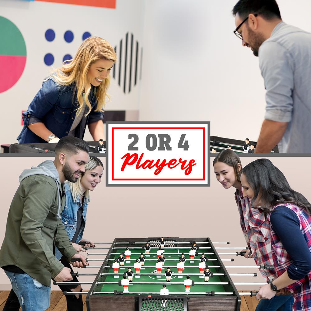 Folding Foosball Table Space-Saving Foldable Design 4'x2' Indoor/Outdoor