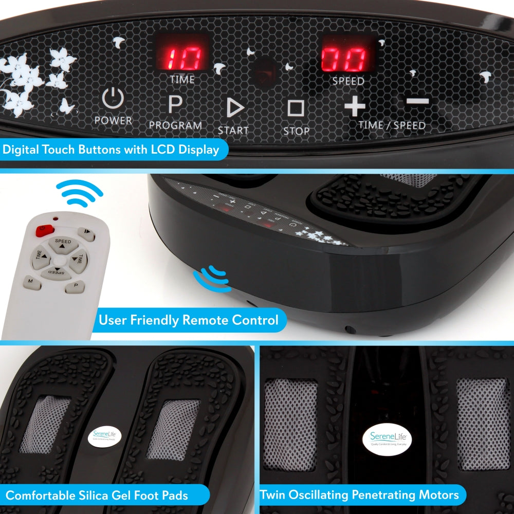 Foot Massager - Relieves Muscle Pain, Adjustable Speed, Washable Pads