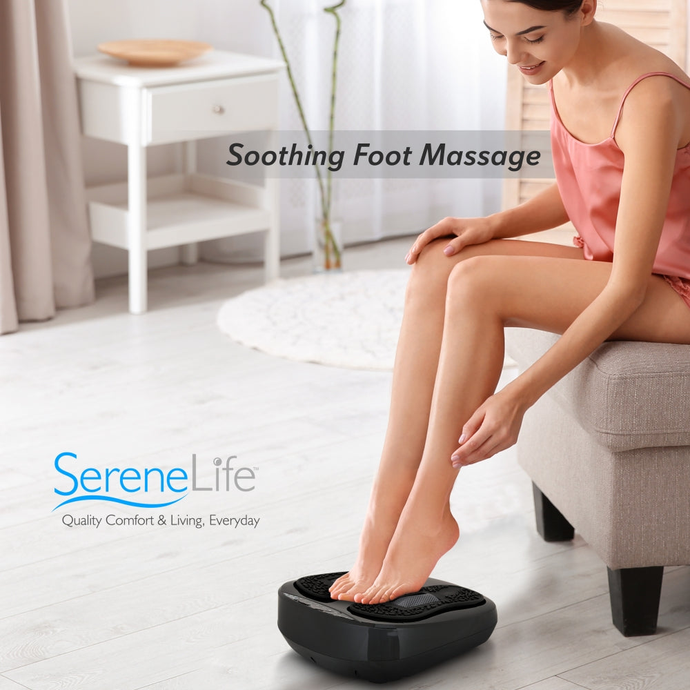 Foot Massager - Relieves Muscle Pain, Adjustable Speed, Washable Pads