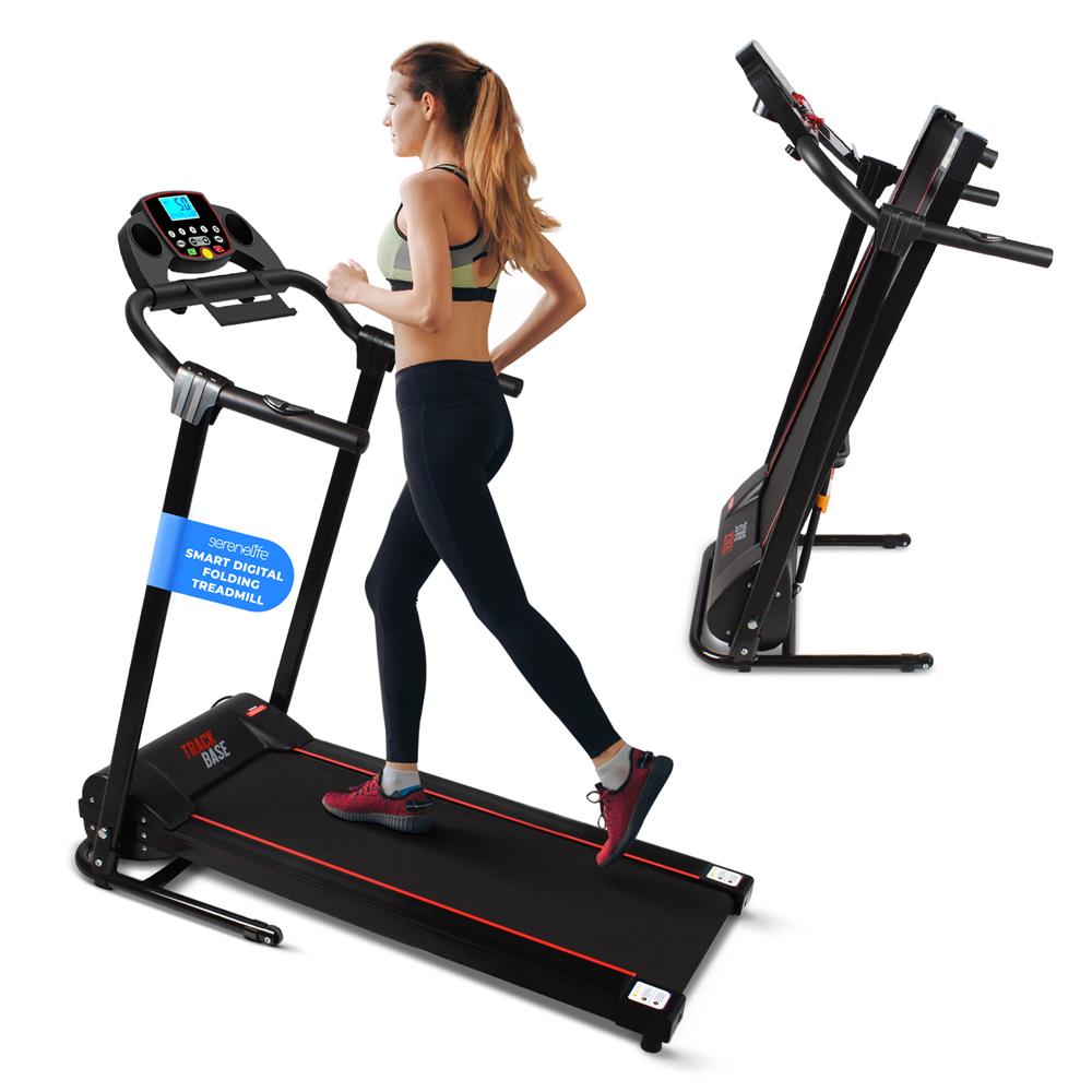 Electric Folding Treadmill, Compact Design, Bluetooth, 12 Modes