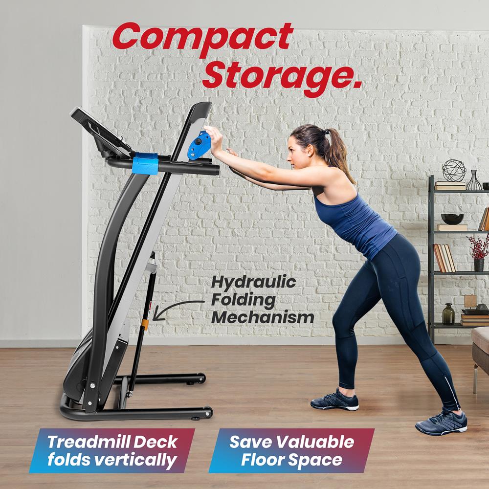 Electric Folding Treadmill, Space-Saving, 1.5 HP, Bluetooth App