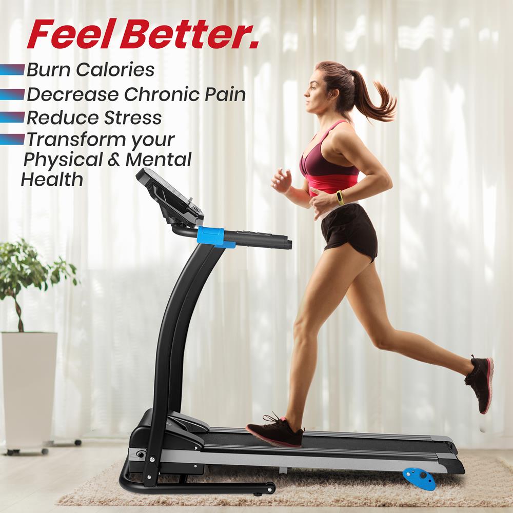 Electric Folding Treadmill, Space-Saving, 1.5 HP, Bluetooth App