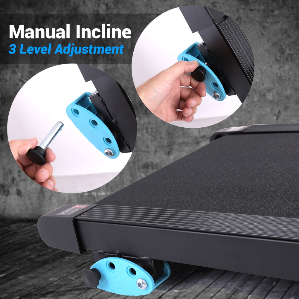 Folding Treadmill Electric Motorized Running Machine - 12 Pre-Set Program, 5 White Led Display & Mobile Phone/Tablet, Water Bottle Holder For Indoor Exercise