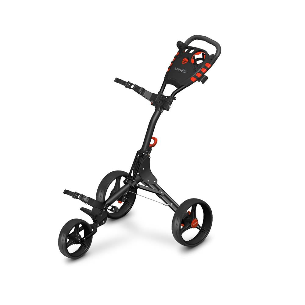 Golf Push Cart - Lightweight, Foldable, Aluminum Frame, White