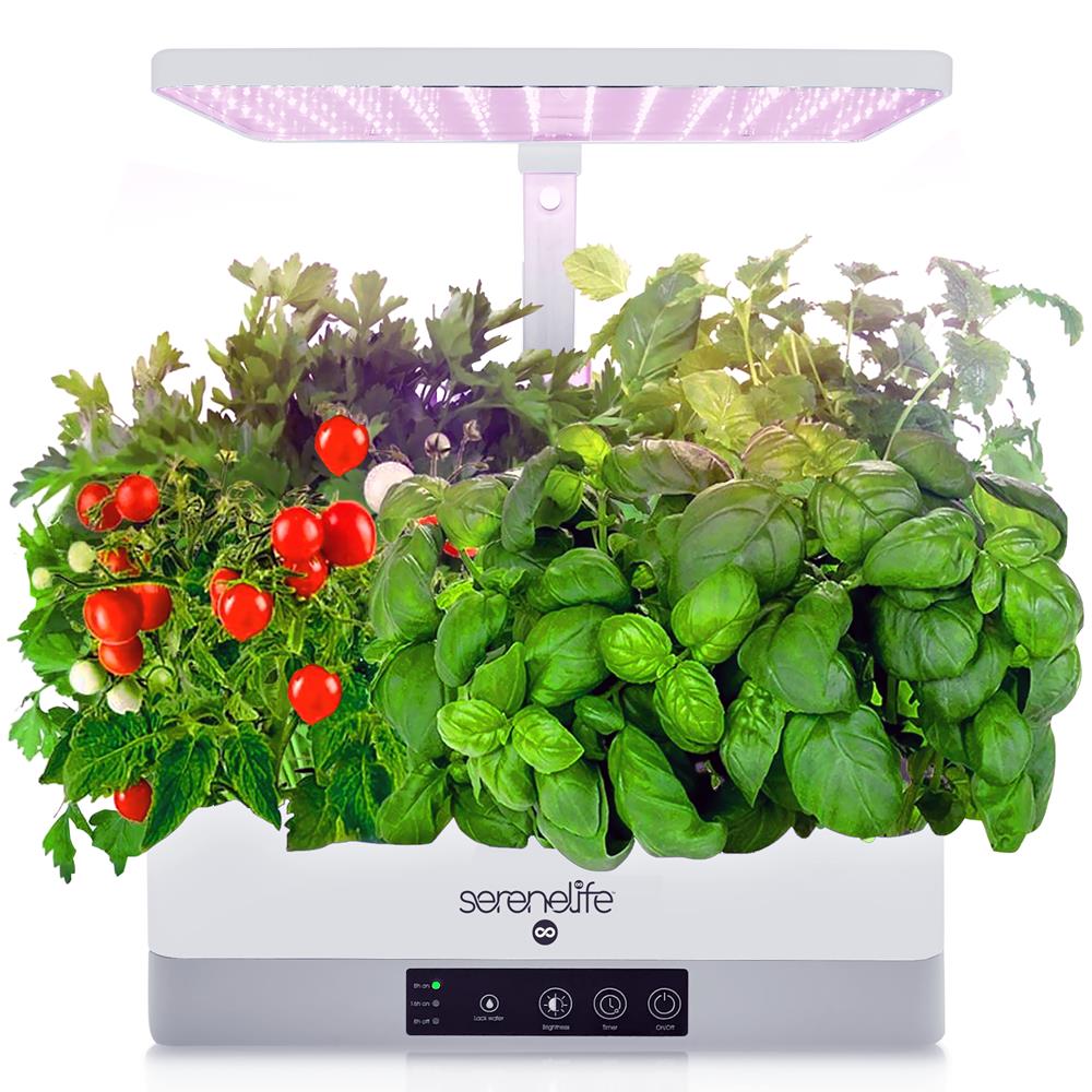 Smart Indoor Garden - Indoor Herb Garden With Led Grow Lights Panel (White)