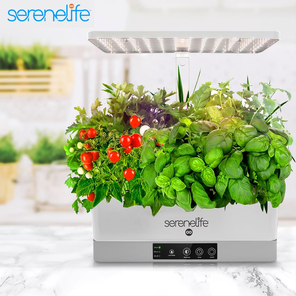 Smart Indoor Garden - Indoor Herb Garden With Led Grow Lights Panel (White)