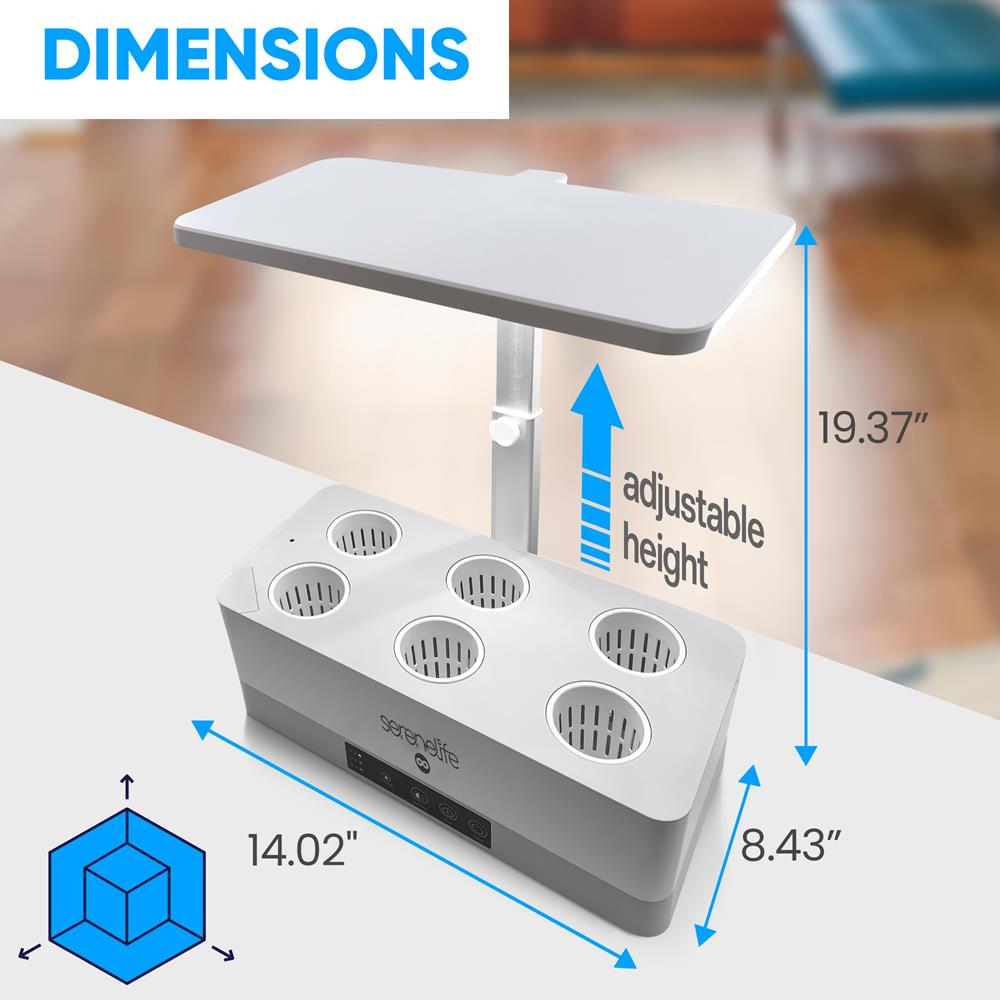 Smart Indoor Garden - Indoor Herb Garden With Led Grow Lights Panel (White)