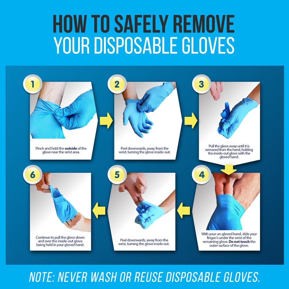 Disposable Nitrile Gloves 100 Pcs - Puncture Resistant, Extra Large