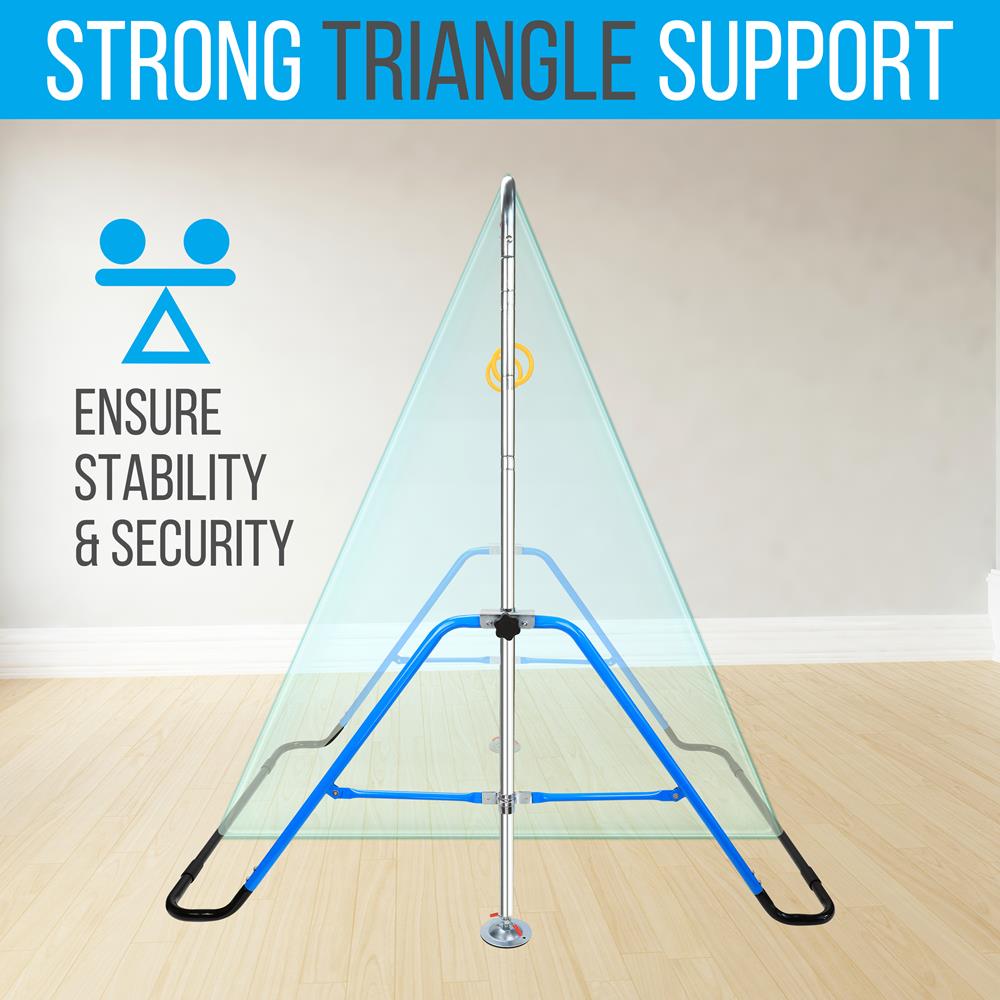 Kids Gymnastics Bar Adjustable Height Foldable Steel Tube