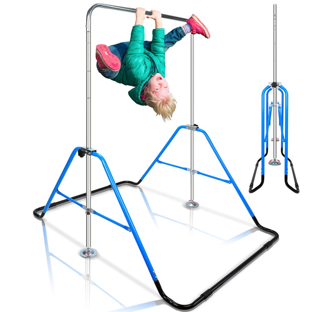 Kids Gymnastics Bar Adjustable Height Foldable Steel Tube